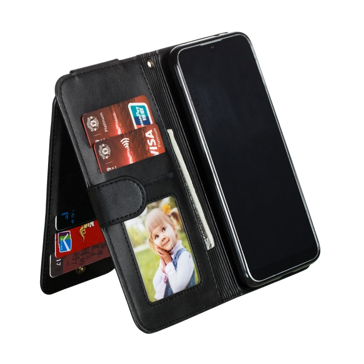 For Xiaomi Mi CC9e Nine Card Zipper Bag Horizontal Flip Leather Case With Holder & Card Slots & Frame