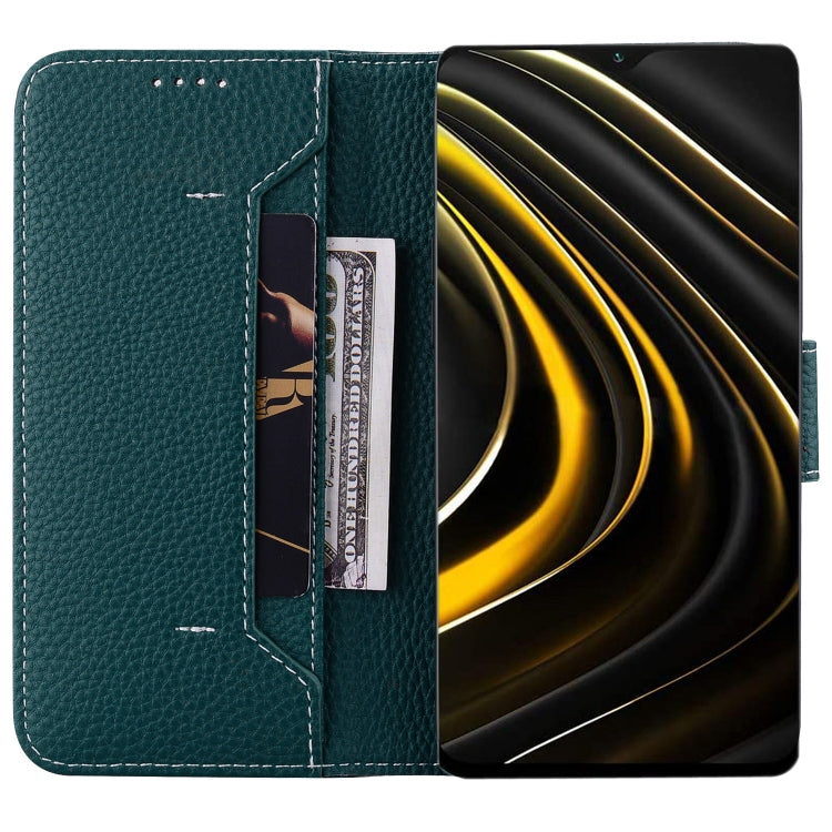For Xiaomi Poco M3 / Redmi 9T Litchi RFID Leather Phone Case