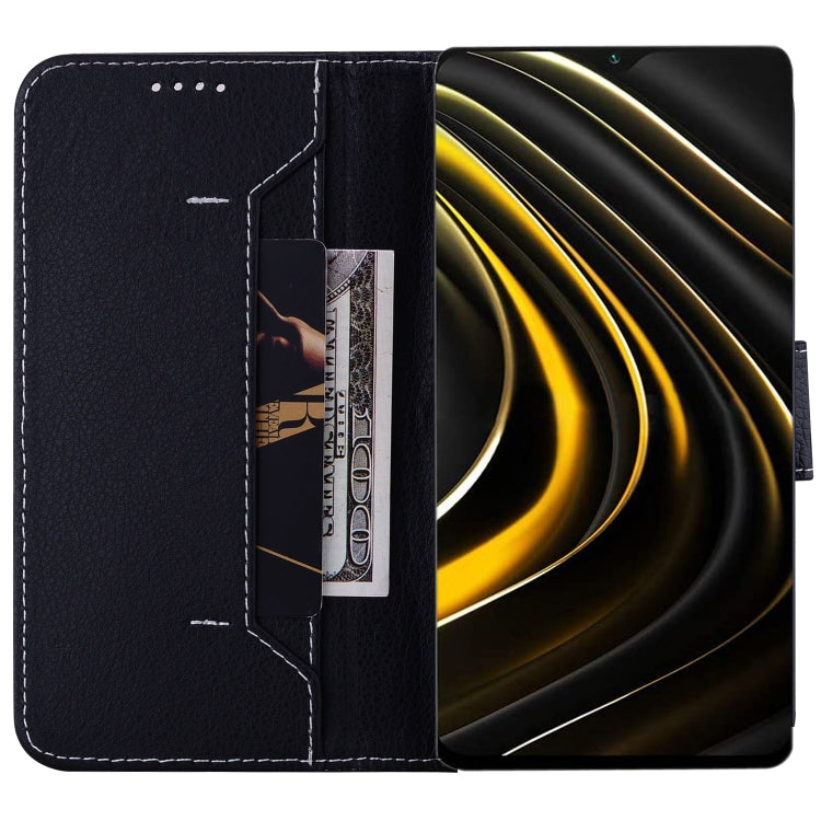 For Xiaomi Poco M3 / Redmi 9T Litchi RFID Leather Phone Case