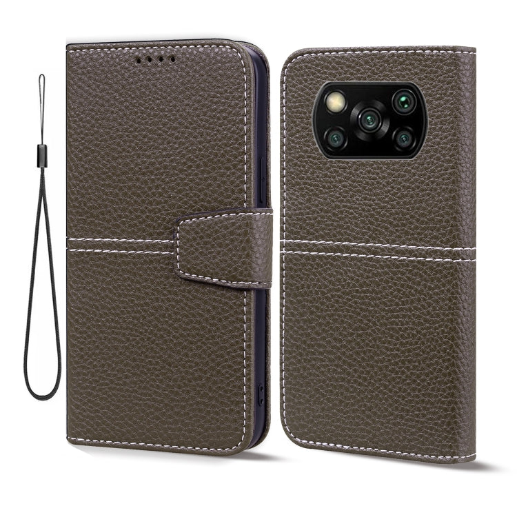 For Xiaomi Poco X3 NFC / X3 / X3 Pro Litchi RFID Leather Phone Case