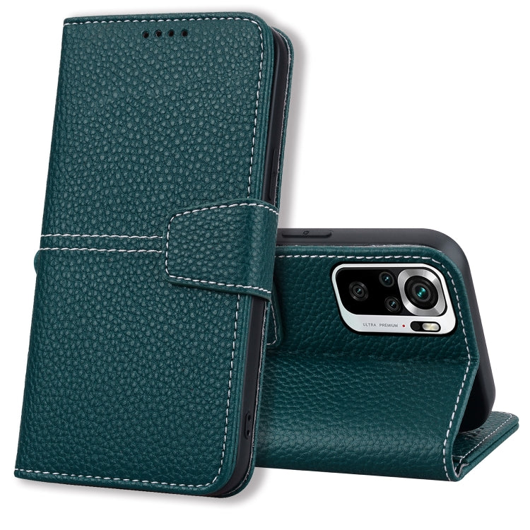 For Xiaomi Redmi Note 10 4G / Note 10S Litchi RFID Leather Phone Case