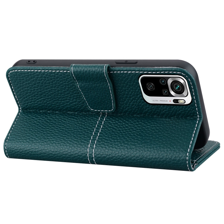 For Xiaomi Redmi Note 10 4G / Note 10S Litchi RFID Leather Phone Case