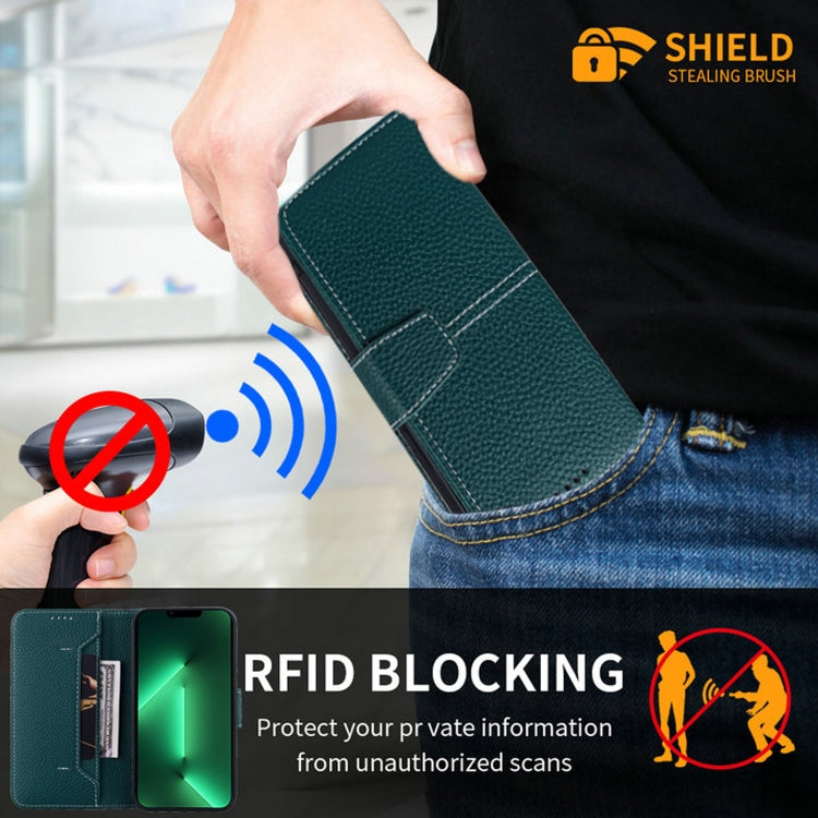 For Xiaomi Redmi Note 10 4G / Note 10S Litchi RFID Leather Phone Case