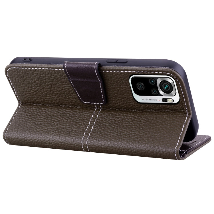 For Xiaomi Redmi Note 10 4G / Note 10S Litchi RFID Leather Phone Case