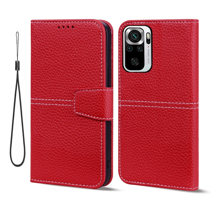 For Xiaomi Redmi Note 10 4G / Note 10S Litchi RFID Leather Phone Case