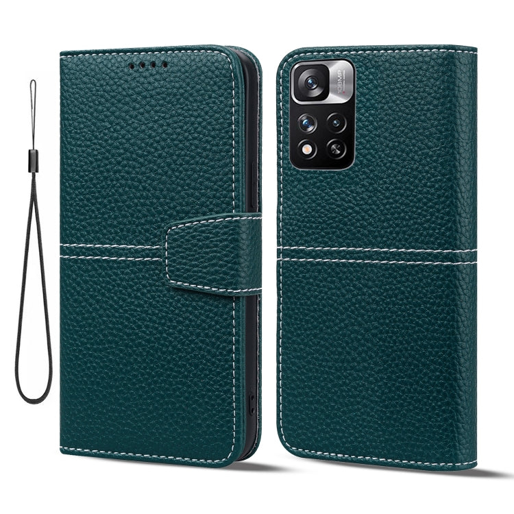 For Xiaomi Redmi Note 11 Pro Litchi RFID Leather Phone Case