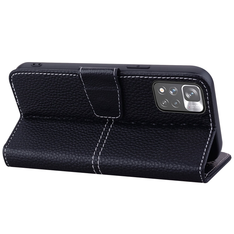 For Xiaomi Redmi Note 11 Pro Litchi RFID Leather Phone Case