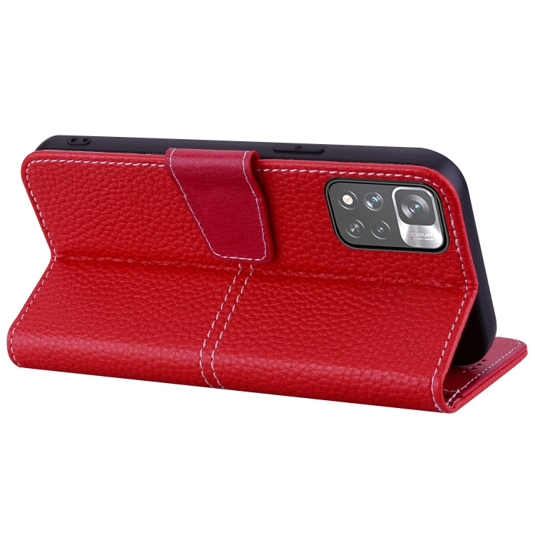 For Xiaomi Redmi Note 11 Pro Litchi RFID Leather Phone Case