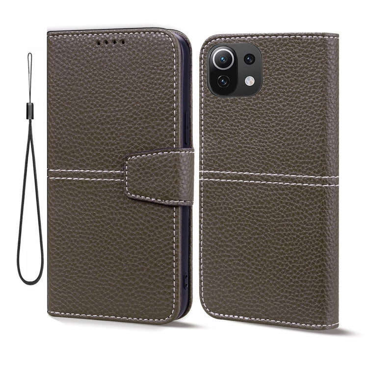For Xiaomi Mi 11 Lite 5G / 4G Litchi RFID Leather Phone Case