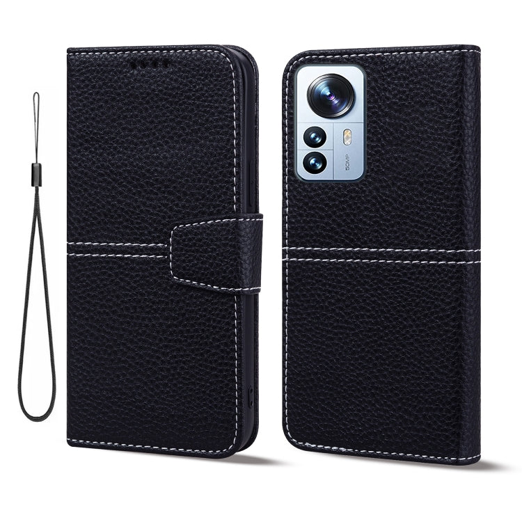 For Xiaomi 12 Pro Litchi RFID Leather Phone Case
