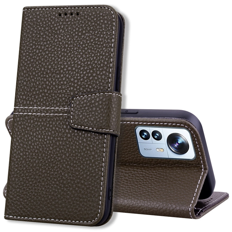 For Xiaomi 12 / 12X Litchi RFID Leather Phone Case