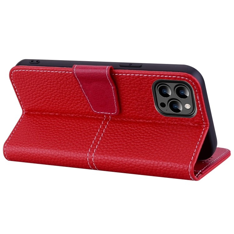 For iPhone 14 Pro Max Litchi RFID Leather Phone Case