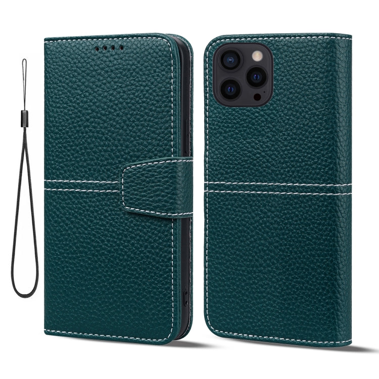 For iPhone 14 Pro Litchi RFID Leather Phone Case