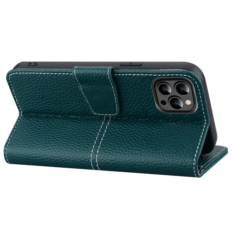 For iPhone 14 Pro Litchi RFID Leather Phone Case