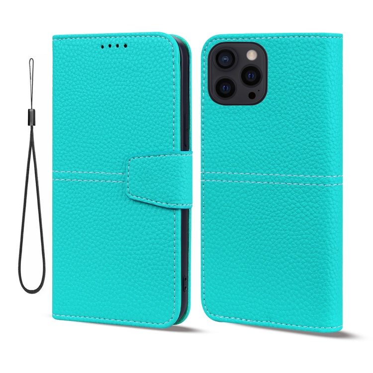 For iPhone 14 Pro Litchi RFID Leather Phone Case