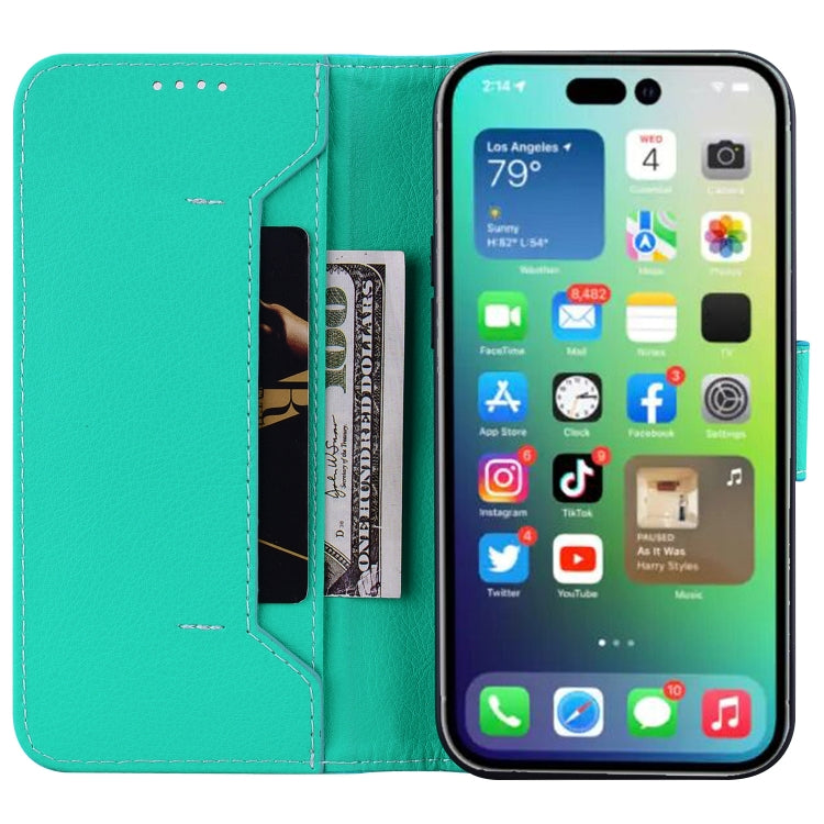 For iPhone 14 Pro Litchi RFID Leather Phone Case