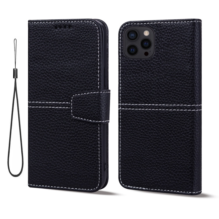 For iPhone 14 Pro Litchi RFID Leather Phone Case