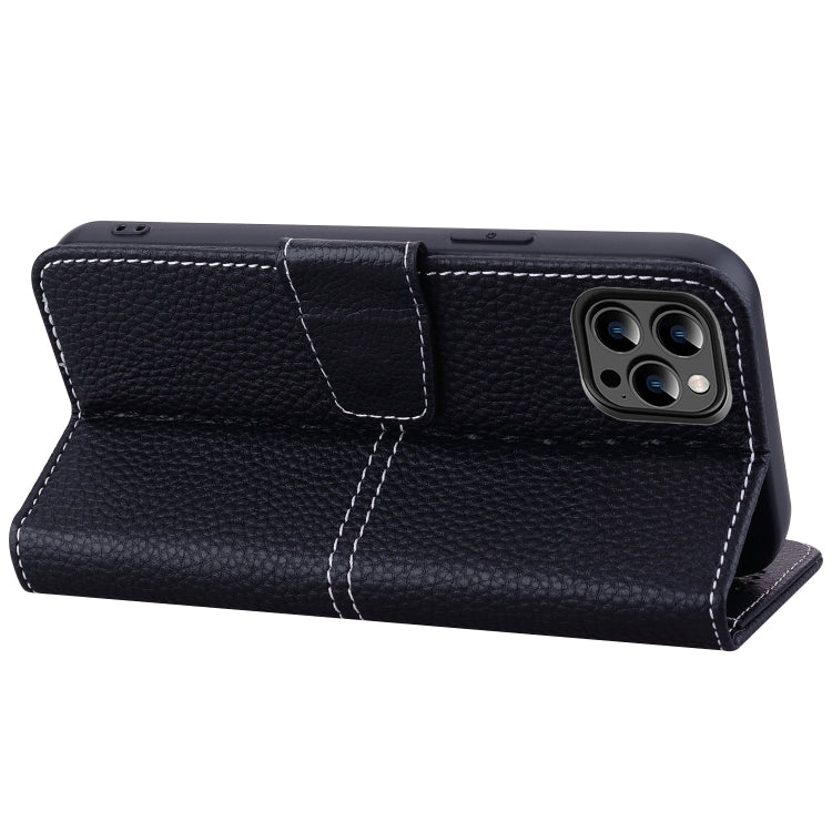 For iPhone 14 Pro Litchi RFID Leather Phone Case