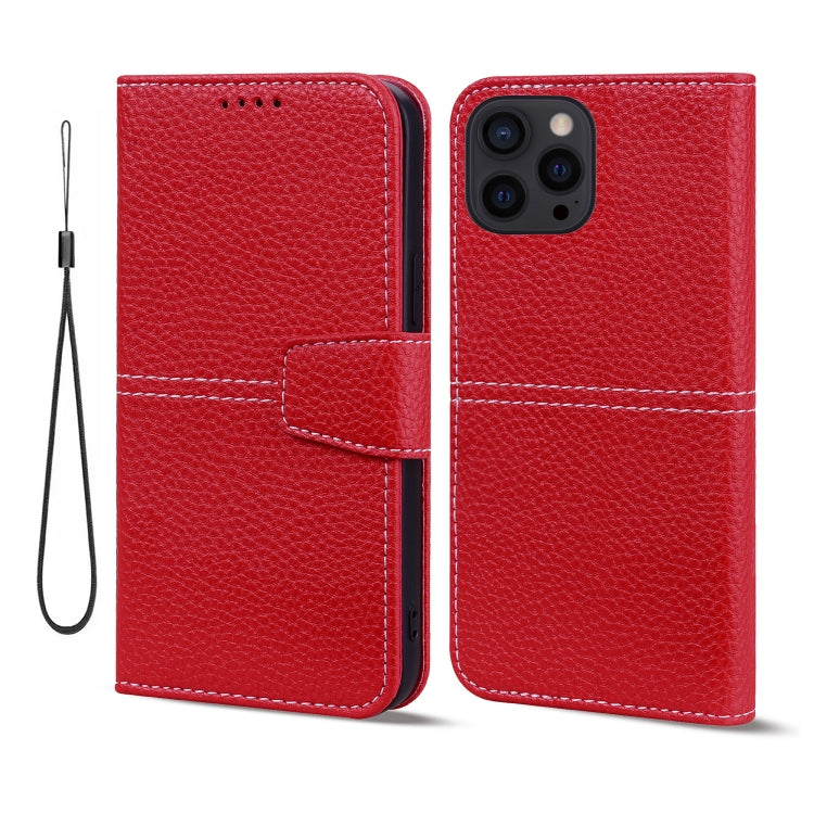 For iPhone 14 Pro Litchi RFID Leather Phone Case