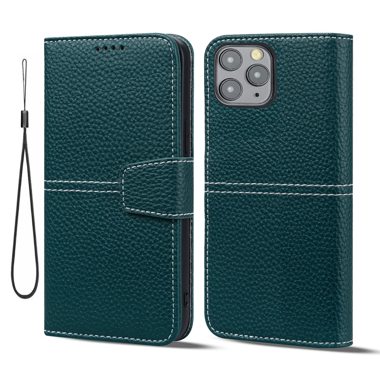 For iPhone 13 Pro Litchi RFID Leather Phone Case