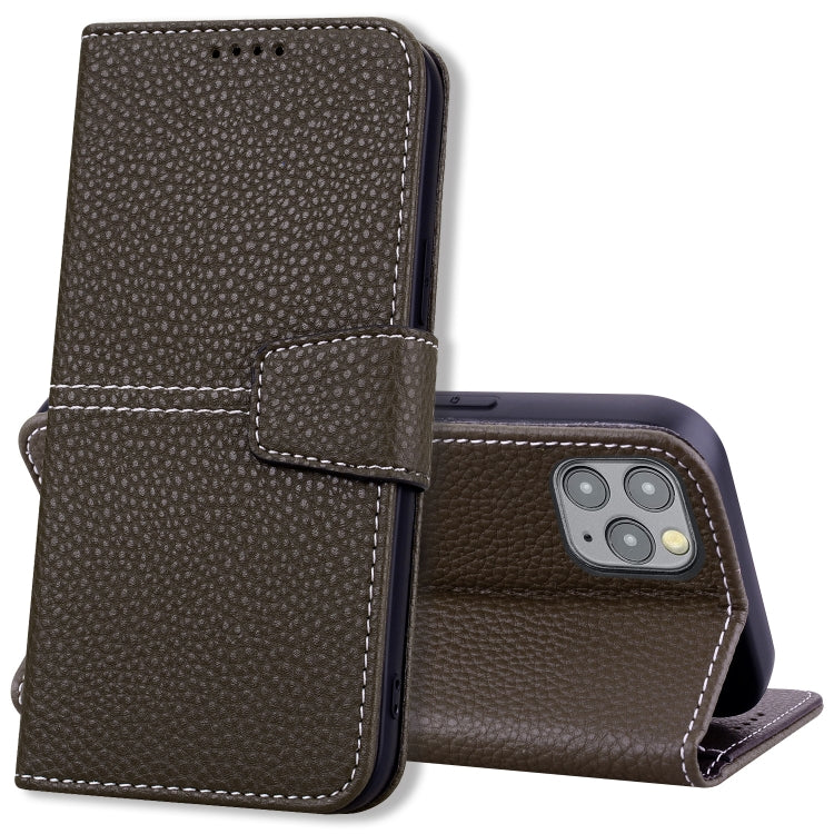 For iPhone 13 Pro Litchi RFID Leather Phone Case