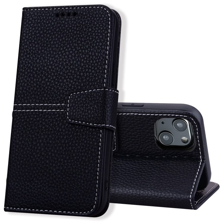 For iPhone 13 mini Litchi RFID Leather Phone Case