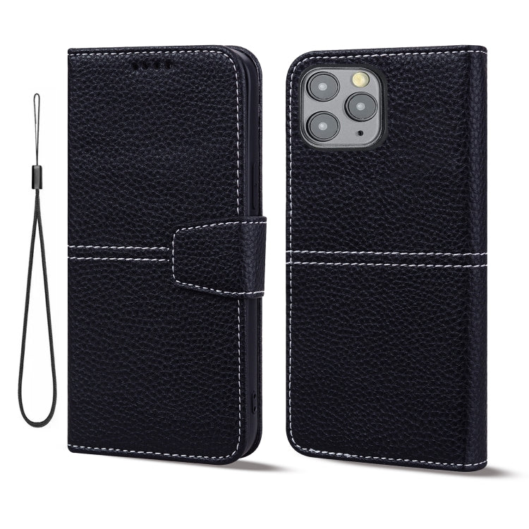 For iPhone 12 Pro Max Litchi RFID Leather Phone Case