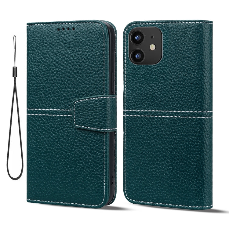 For iPhone 12 mini Litchi RFID Leather Phone Case