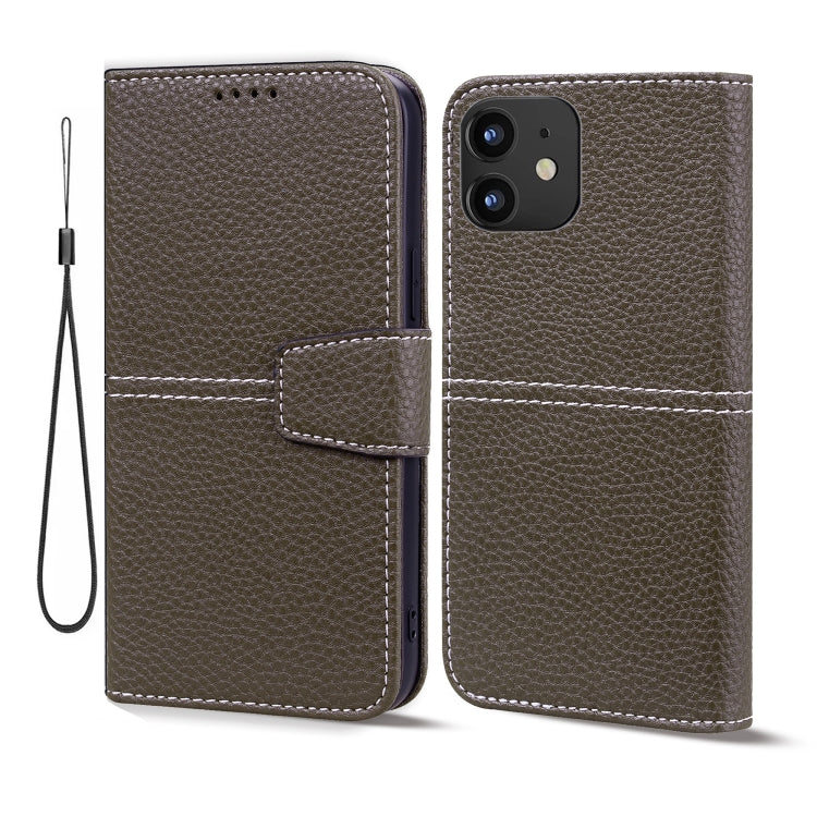 For iPhone 12 mini Litchi RFID Leather Phone Case