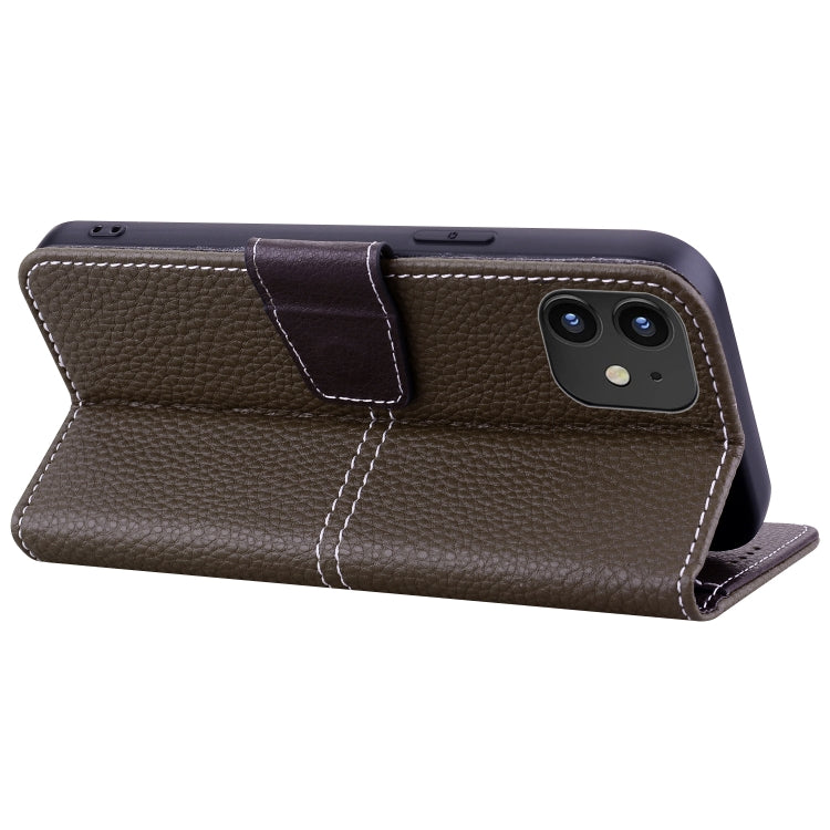 For iPhone 12 mini Litchi RFID Leather Phone Case
