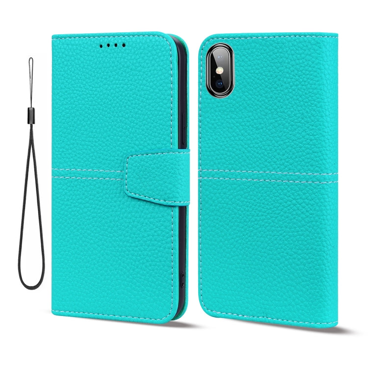 For iPhone X / XS Litchi RFID Leather Phone Case