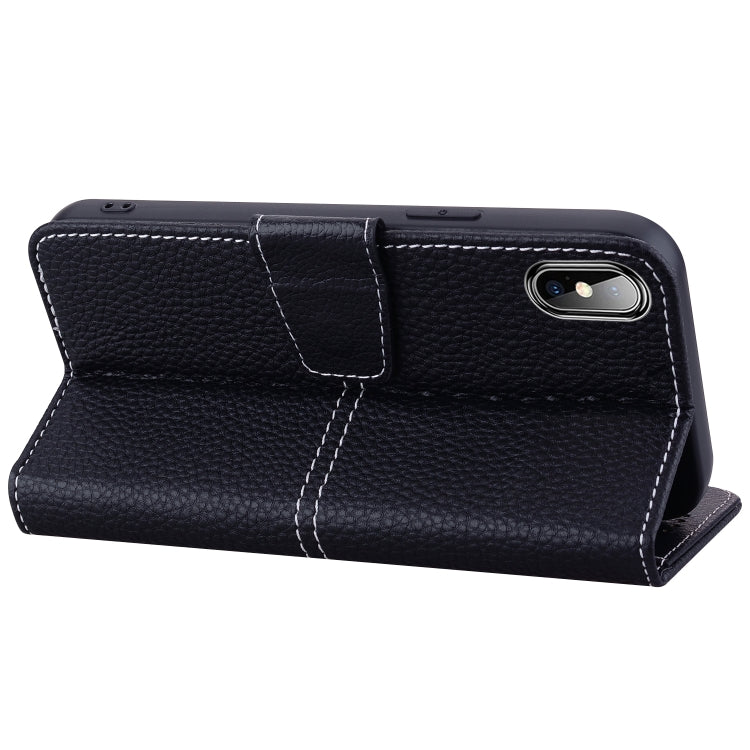 For iPhone X / XS Litchi RFID Leather Phone Case