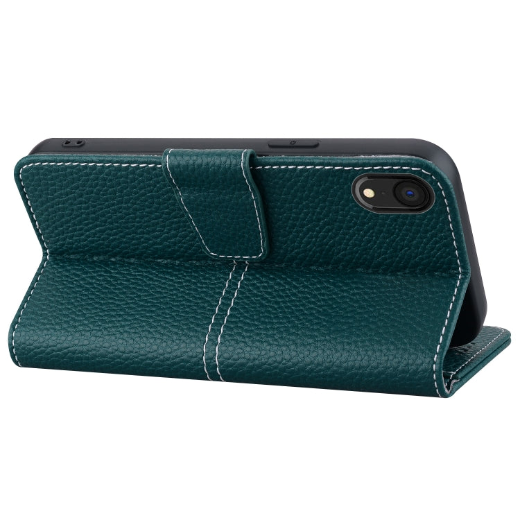For iPhone XR Litchi RFID Leather Phone Case
