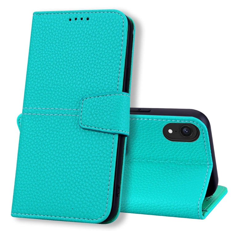 For iPhone XR Litchi RFID Leather Phone Case