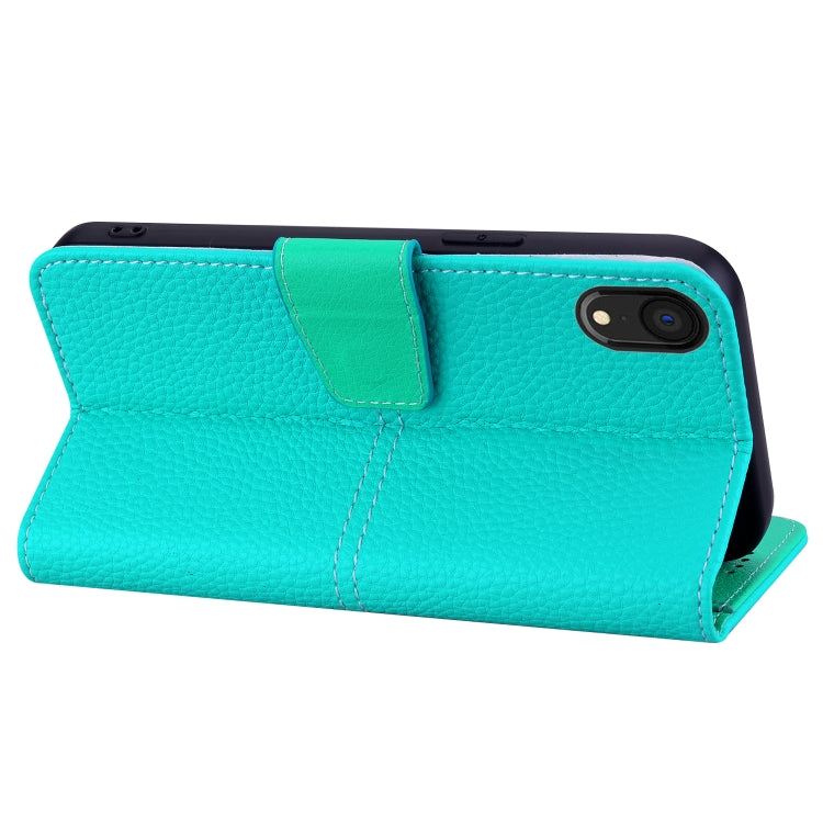 For iPhone XR Litchi RFID Leather Phone Case