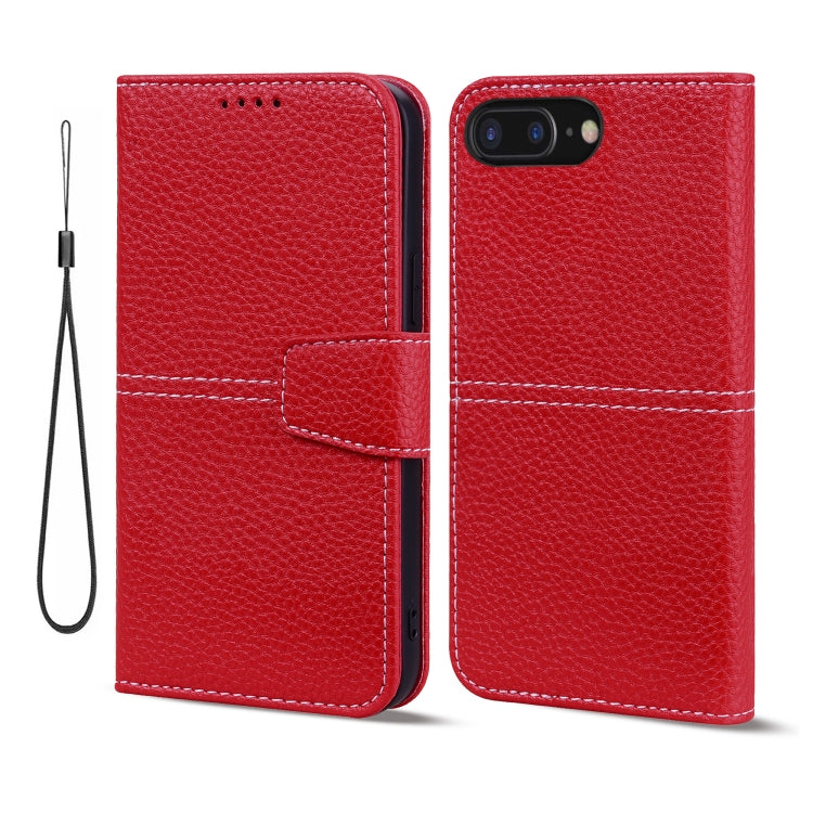 Litchi RFID Leather Phone Case For iPhone 8 Plus / 7 Plus