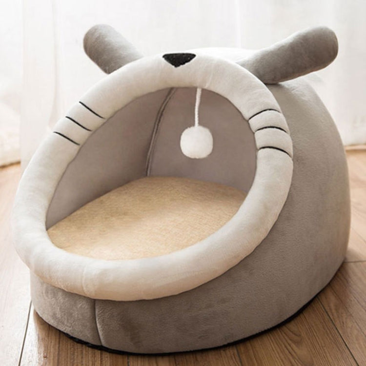 Semi-enclosed Pet Cat and Dog Bed Dog Kennel Pad Pet Supplies, Size:M