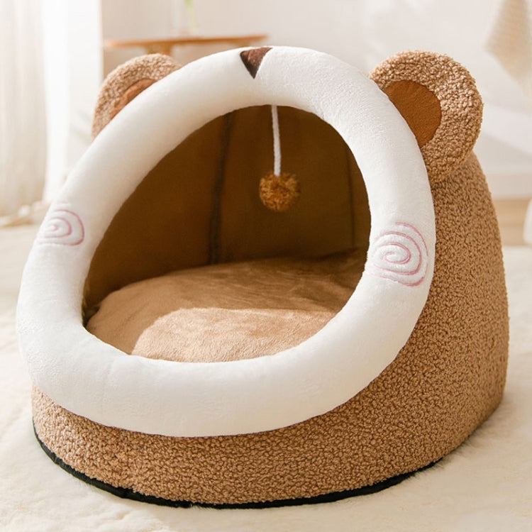 Semi-enclosed Pet Cat and Dog Bed Dog Kennel Pad Pet Supplies, Size:M