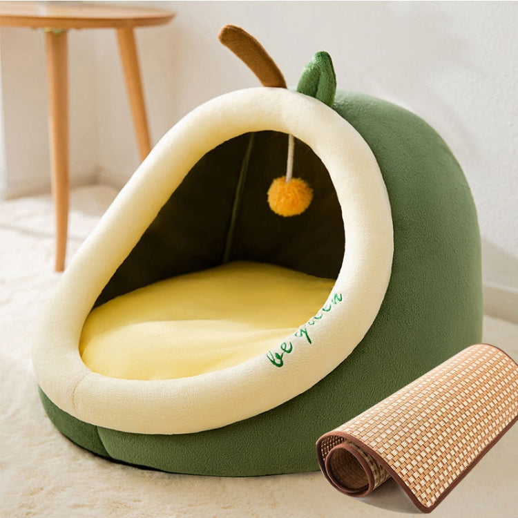 Semi-enclosed Pet Cat and Dog Bed Dog Kennel Pad Pet Supplies, Size:M