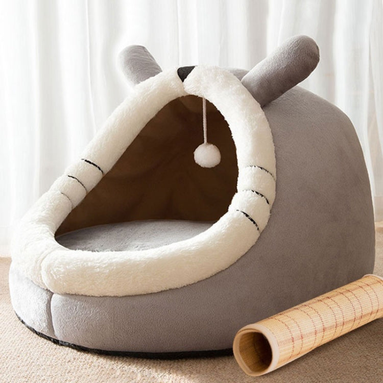 Semi-enclosed Pet Cat and Dog Bed Dog Kennel Pad Pet Supplies, Size:M