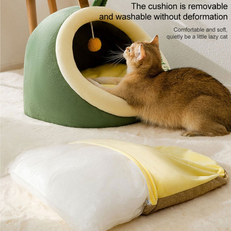 Semi-enclosed Pet Cat and Dog Bed Dog Kennel Pad Pet Supplies, Size:M