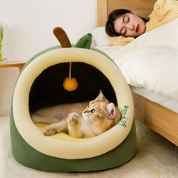 Semi-enclosed Pet Cat and Dog Bed Dog Kennel Pad Pet Supplies, Size:L