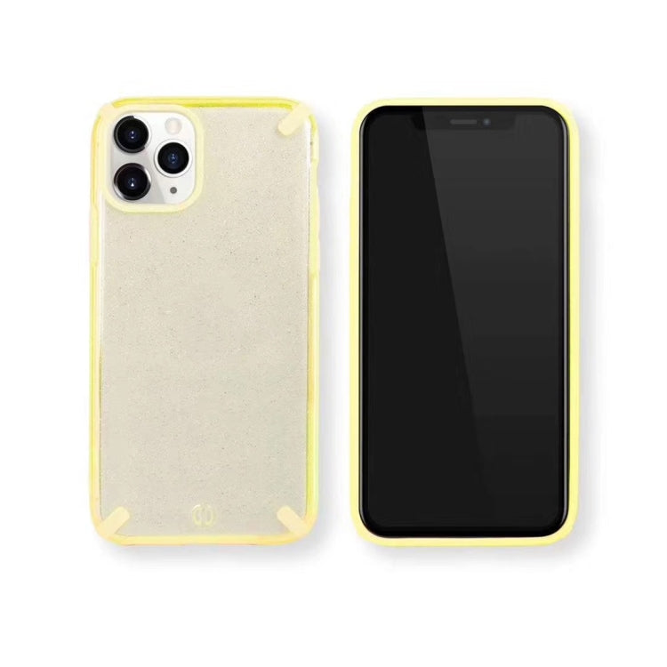 For iPhone 11 Pro Glitter Powder Colorful Edge Shockproof Protective Case