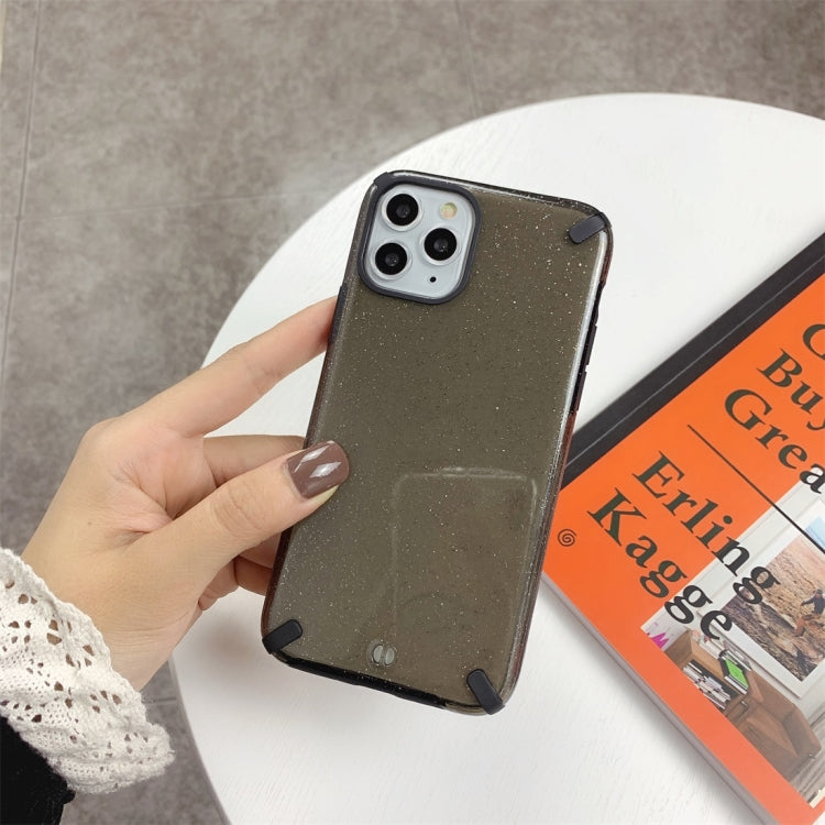 For iPhone 11 Pro Glitter Powder Colorful Edge Shockproof Protective Case