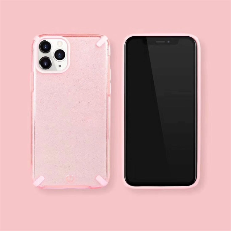 For iPhone 11 Pro Max Glitter Powder Colorful Edge Shockproof Protective Case