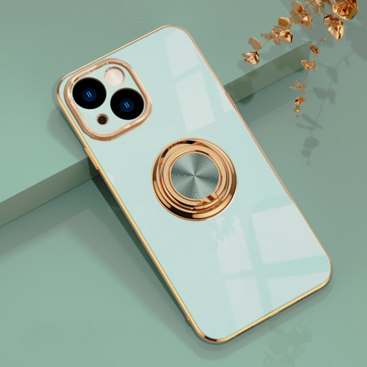 For iPhone 14 6D Electroplating Ring Phone Case