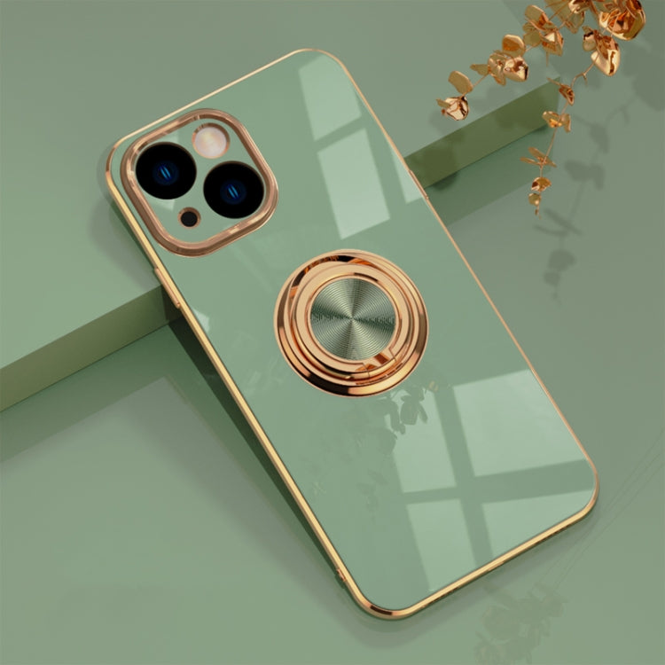 For iPhone 14 6D Electroplating Ring Phone Case