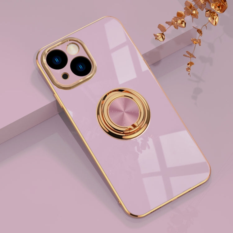 For iPhone 14 6D Electroplating Ring Phone Case