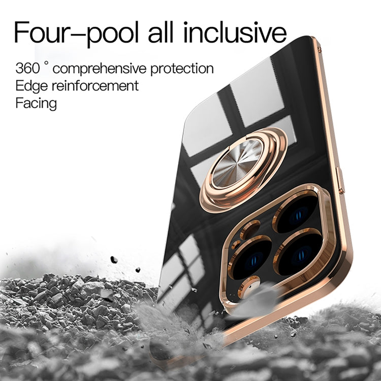 For iPhone 14 6D Electroplating Ring Phone Case
