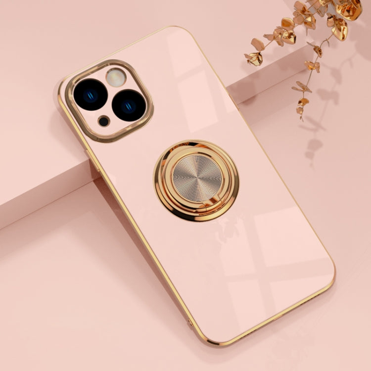 For iPhone 14 Plus 6D Electroplating Ring Phone Case